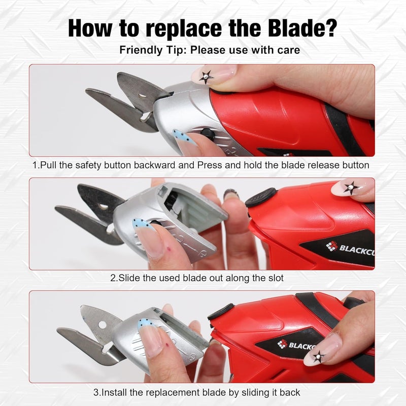 Black Cube Cordless Electric Scissors, Powerful Cutter for Tough & Soft Materials From Cardboard to Fabric, Rechargeable Dual Blade Box Cutter and Fabric Scissors Kit - Image 4